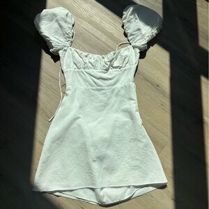 Zara Elegant White Backless Dress